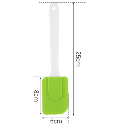 Os grupos da espátula do silicone de FDA com o patone feito sob encomenda do punho plástico colorem disponível