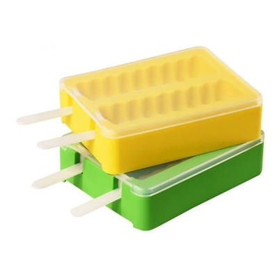 Moldes do bloco de gelo do silicone do picolé do verão, bandejas empilháveis PP do cubo de gelo materiais