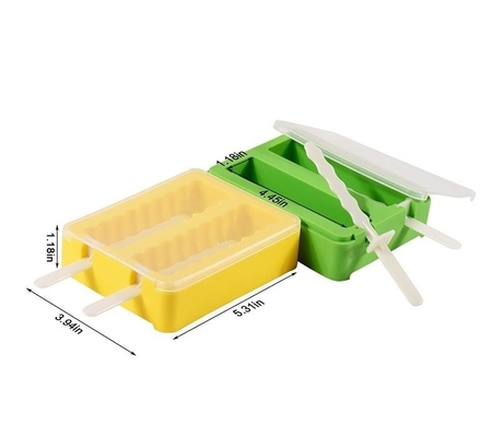 Moldes do bloco de gelo do silicone do picolé do verão, bandejas empilháveis PP do cubo de gelo materiais