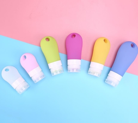 Garrafa livre bonito vazia da embalagem do curso do silicone de Bpa com furo do gancho