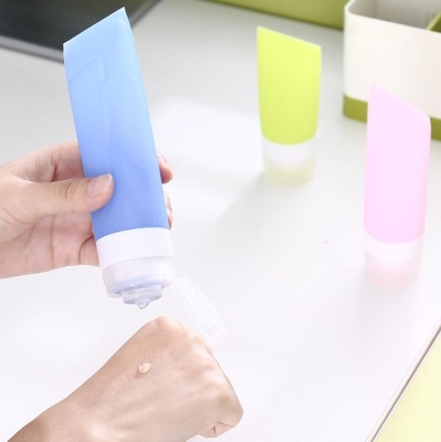 A garrafa recarregável da embalagem do curso do silicone da loção, arti'culo de tocador do silicone engarrafa bens