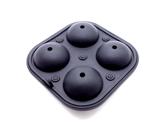 Os moldes grandes da bola de gelo do silicone do cocktail de Bourbon, gelo da esfera moldam a cavidade 4