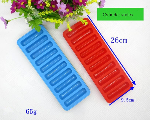 Moldes de alta temperatura do silicone da barra, não forma do cilindro das bandejas do cubo de gelo da vara