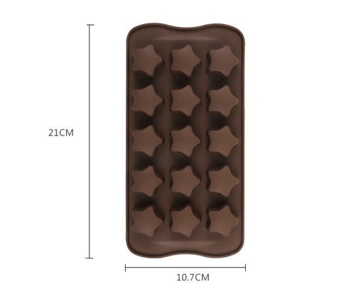 Estrela flexível o chocolate dado forma do silicone molda o espaço que salvar 21*10.7*1.5cm