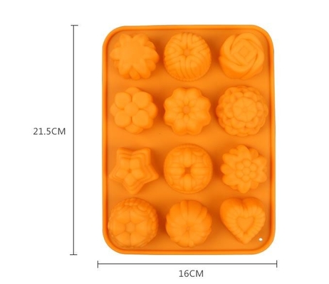 O cubo de gelo do silicone do cocktail da flor molda decorativo 87g de pouco peso