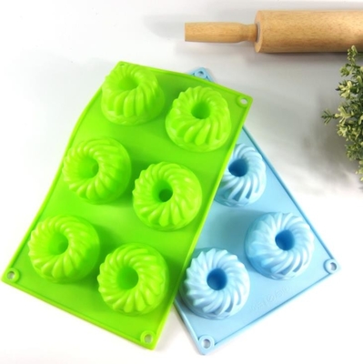 Os moldes de pouco peso do bolo do silicone deformaram não Deshwasher lavável