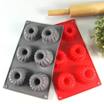 Os moldes de pouco peso do bolo do silicone deformaram não Deshwasher lavável