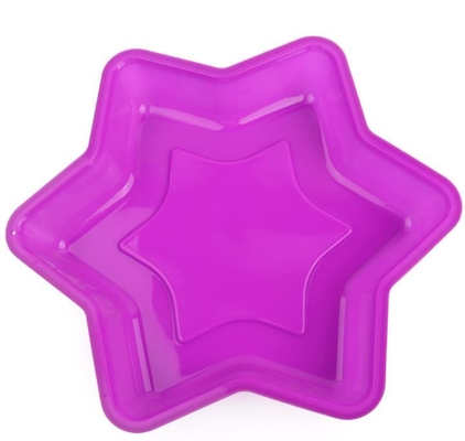 A bandeja do cozimento do silicone do produto comestível, silicone Bakeware molda o Hexagram projeta