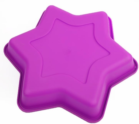 A bandeja do cozimento do silicone do produto comestível, silicone Bakeware molda o Hexagram projeta