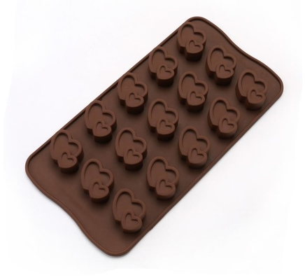 O chocolate dado forma coração do silicone da cookie molda o cofre forte de enchimento fácil da máquina de lavar louça