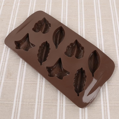 os doces duros feitos sob encomenda do silicone da folha 3d moldam uma limpeza fácil de pouco peso de 8 cavidades
