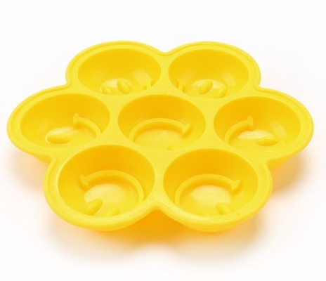 Moldes redondos do cubo de gelo do silicone, forma de sorriso dada forma da cara das bandejas do cubo de gelo