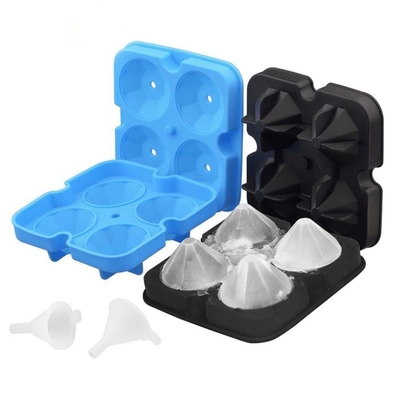 o cubo de gelo do silicone do diamante 3D molda 12*12*3.8CM para bebidas