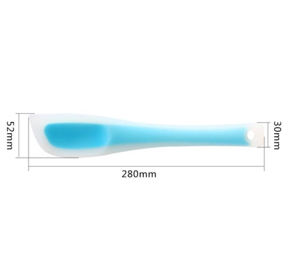 Punho branco seguro de FDA do alimento translúcido do PCS da espátula 3 da colher do silicone