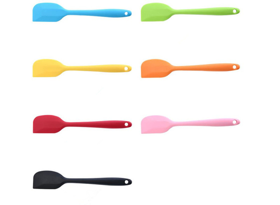 Calor elevado material não prejudicial fino longo da espátula da colher do silicone do cozimento
