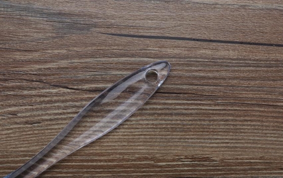 Utensílios da cozinha do silicone do graduado do alimento, espátula do raspador do silicone com o punho oval transparente
