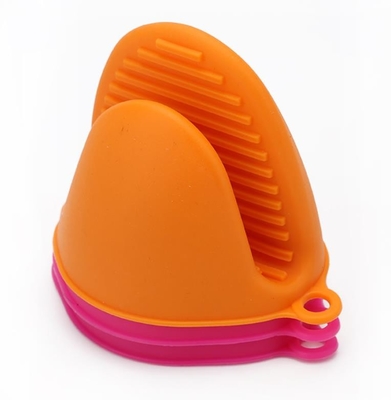 Luvas longas redondas com fogo dos dedos - luvas resistentes do forno do silicone do forno