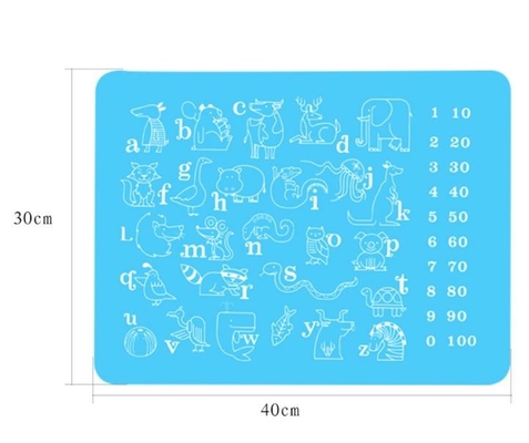 O silicone animal da impressão caçoa o produto, silicone Placemat das crianças para crianças