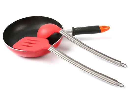 5 conjuntos de ferramentas da cozinha do silicone dos grupos dos PCes com punho de aço inoxidável