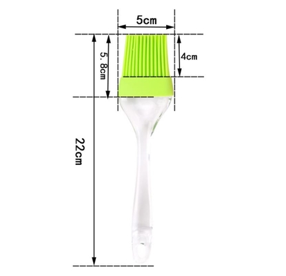Ferramenta plástica transparente da escova do cozimento do silicone do produto comestível do punho do tamanho do XL