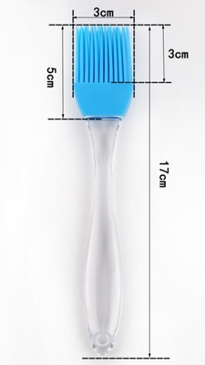 Escova plástica transparente do cozimento do silicone do produto comestível do punho do tamanho pequeno