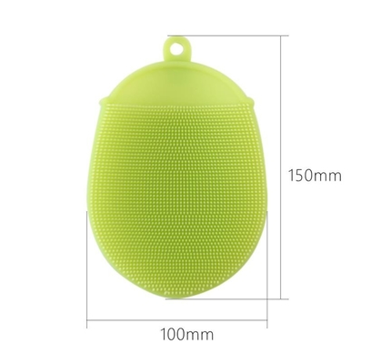 A lavagem do silicone do produto comestível escova ferramentas da cozinha na forma oval