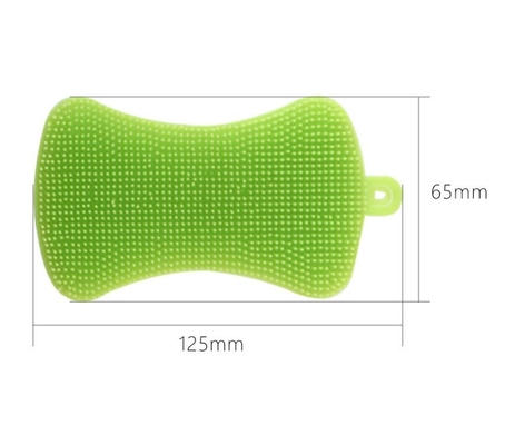 Escova da lavagem do silicone do produto comestível da forma do sabão para pratos e o fruto de limpeza