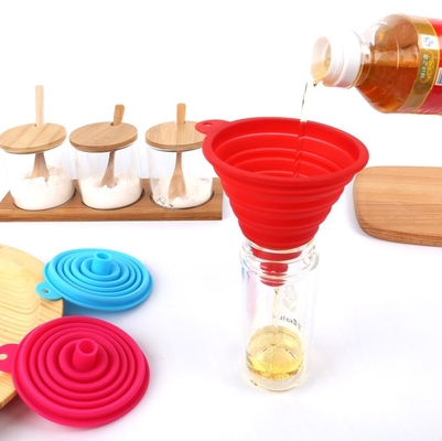 Ferramentas dobráveis da cozinha do funil do silicone do produto comestível dos estilos do grande tamanho