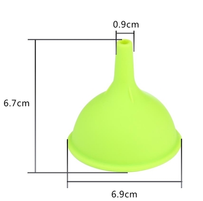 Mini ferramentas padrão da cozinha do funil do óleo de silicone do produto comestível do funil do tamanho