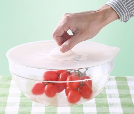 Grande tampa padrão da tampa da bacia da preservação de alimento do silicone do produto comestível dos tamanhos