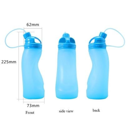 BPA livram as garrafas de água de dobramento 500ML do silicone dos esportes exteriores de produto comestível