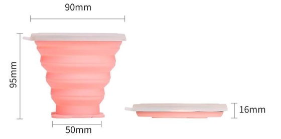 BPA livram o copo dobrável do esporte do silicone do produto comestível com correia longa