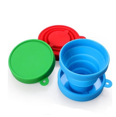 190ML o estilo BPA livra o copo de dobramento do silicone dobrável do produto comestível