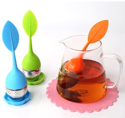 Do infuser livre do chá do BAP silicone bonito de FDA da forma de folha do infuser do chá do silicone