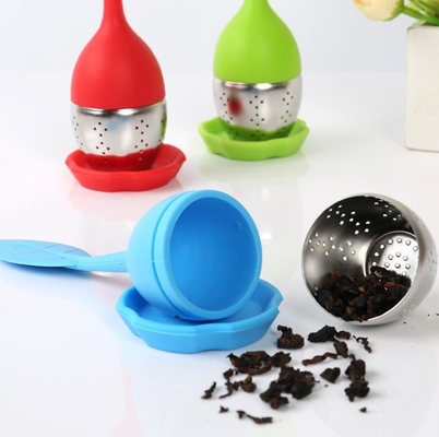 Do infuser livre do chá do BAP silicone bonito de FDA da forma de folha do infuser do chá do silicone