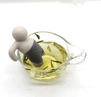 BPA livram o homem padrão do infuser do chá do silicone do Sr. Chá FDA com o pacote da caixa disponível