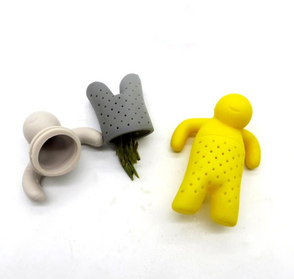 BPA livram o homem padrão do infuser do chá do silicone do Sr. Chá FDA com o pacote da caixa disponível