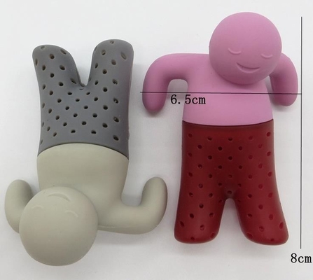 BPA livram o homem padrão do infuser do chá do silicone do Sr. Chá FDA com o pacote da caixa disponível