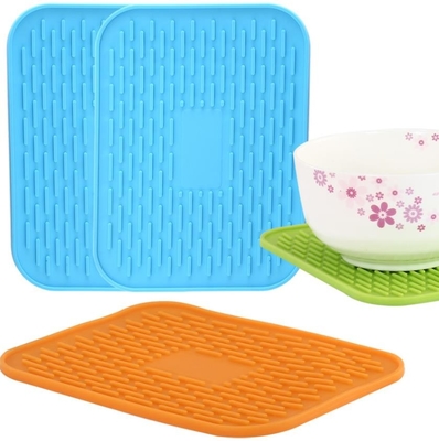 Ferramentas da cozinha do silicone do retângulo, isolação térmica da esteira do comida para bebê do silicone
