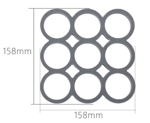 Silicone quadrado tabela revestida dos furos dos utensílios de cozimento 9 protetora