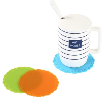 Do utensílio colorido da cozinha do silicone do ODM do OEM deslizamento ajustado da forma redonda anti