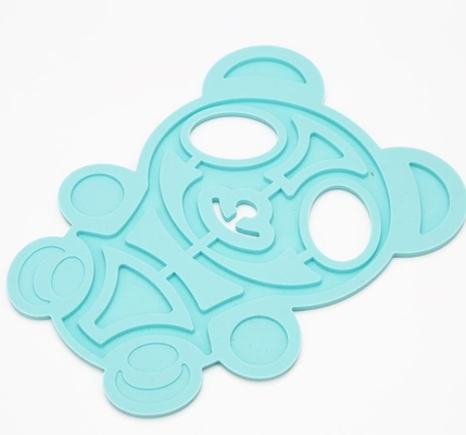 Ferramentas da cozinha do silicone do urso, crianças isoladas resistentes ao calor das esteiras de tabela livre