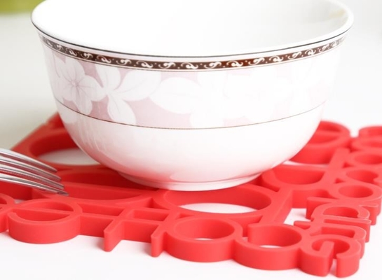 A cavidade numera produtos da cozinha do silicone, forma do quadrado da placa de Placemat do silicone