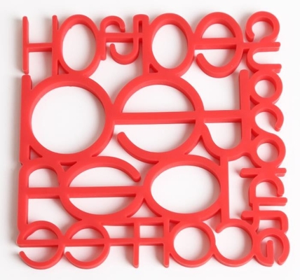 A cavidade numera produtos da cozinha do silicone, forma do quadrado da placa de Placemat do silicone