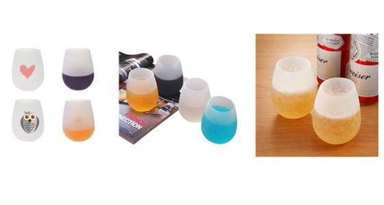 Copo colorido reusável inquebrável do vinho do silicone, vidros de vinho do silicone do café