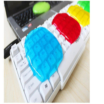 do teclado mágico viscoso limpo super colorido do gel de 17.5*12cm composto de limpeza