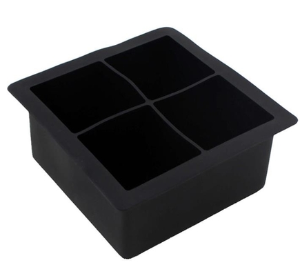 o cubo de gelo do silicone 4pcs molda Logo And Custom Embossed Logo imprimindo feito sob encomenda
