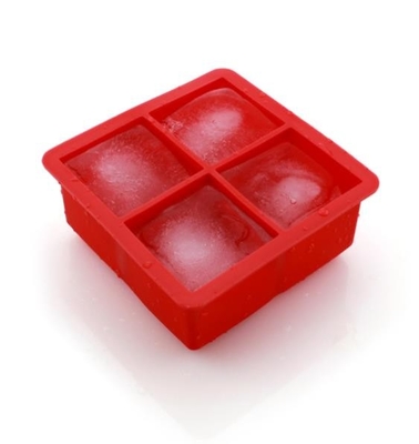 o cubo de gelo do silicone 4pcs molda Logo And Custom Embossed Logo imprimindo feito sob encomenda