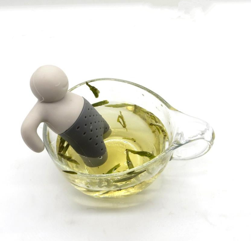 BPA livram o homem padrão do infuser do chá do silicone do Sr. Chá FDA com o pacote da caixa disponível