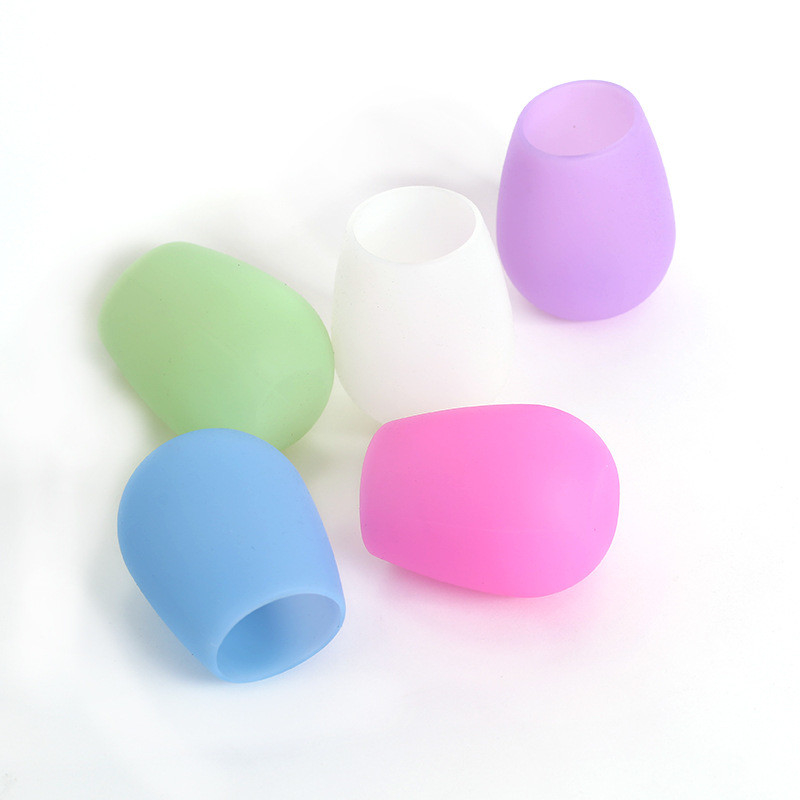 Copo colorido reusável inquebrável do vinho do silicone, vidros de vinho do silicone do café